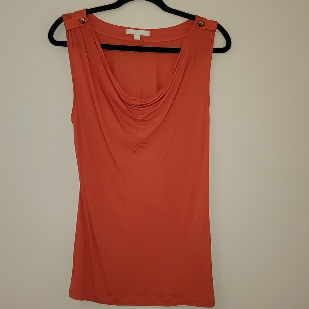 Banana Republic Orange Draped Sleeveless Top